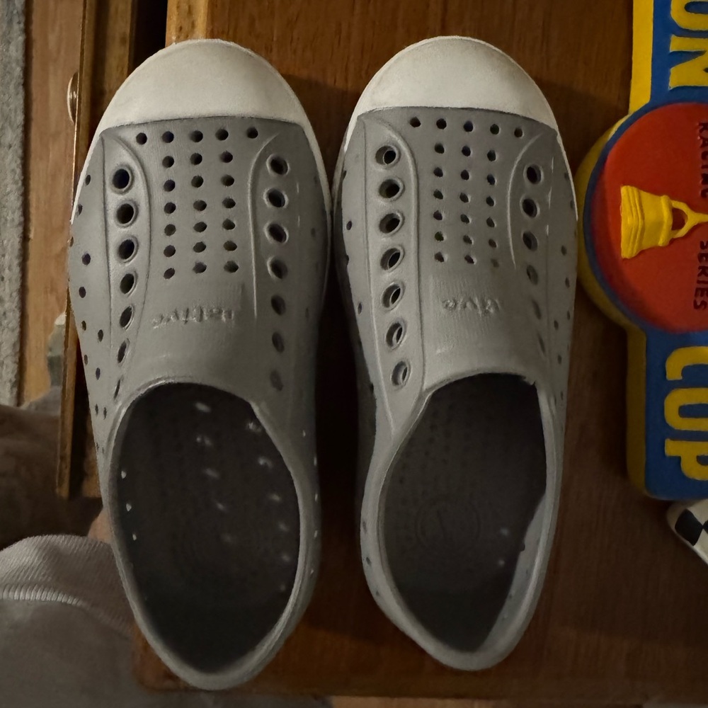 Native Kids Gray Slip-On Shoes size 9. Worn once!